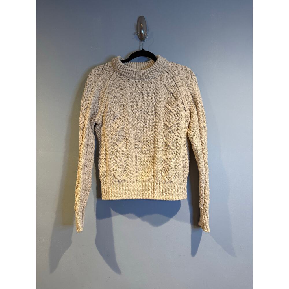 L.L. Bean Signature Cable Knit Cotton Sweater Size S